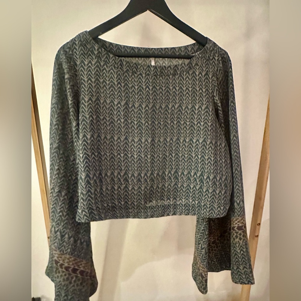 Free People top with bell sleeves